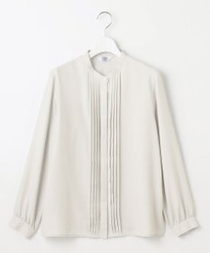 J.PRESS LADIES 【洗える】ヌーディスバックサテン タックプリーツ ブラウス