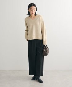 Green Parks あったかきれシル　ワイドストレートパンツ