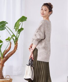 Tiaclasse 【洗える】ケーブル柄編みニットプルオーバー