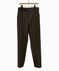 自由区 S 【カタログ掲載・新色追加】TRギャバ裏起毛チェック柄テーパード パンツ