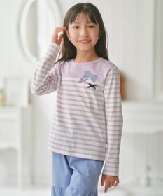 組曲 KIDS 【110-140㎝】 リボンボーダー Tシャツ