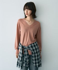 YECCA VECCA Vネックスリットニット