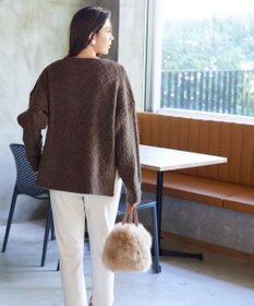 Tiaclasse 【洗える】ケーブル柄編みニットプルオーバー