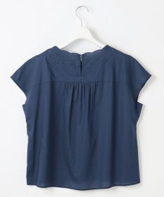 自由区 S 【WEB限定・接触冷感・洗える】エンブロイダリーローンプルオーバー ブラウス