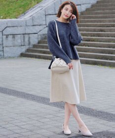 Tiaclasse 【洗える】ケーブル柄編みニットプルオーバー