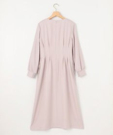 組曲 ウールジョーゼット スリットネックワンピース