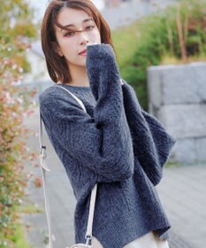 Tiaclasse 【洗える】ケーブル柄編みニットプルオーバー