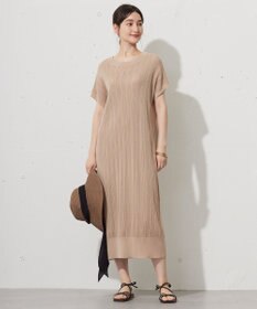 自由区 【ワコールコラボ】【カタログ掲載・洗える】レーシーニット ドレス