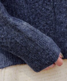 Tiaclasse 【洗える】ケーブル柄編みニットプルオーバー