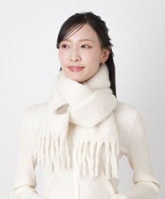 MOONBAT 【WEB限定】FURLA ウール混 ボリューム無地マフラー/幅25cm