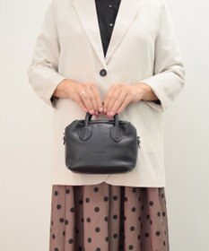 INTER-CHAUSSURES 【RIPANI】スクエアレザーミニハンドバッグ