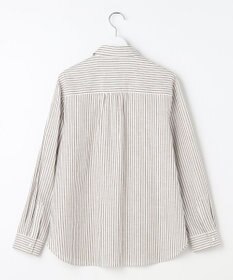 J.PRESS LADIES S リネンMIX ストライプ シャツ ブラウス