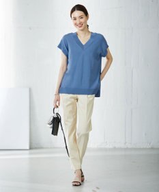 ICB 【洗える】 ガスコットンハイゲージ Vネックニット