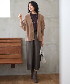 ANY 【洗濯機可】フェザーニットカーディガン