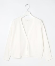 自由区 S 【接触冷感・UVカット・洗える】クレープストレッチニット カーディガン