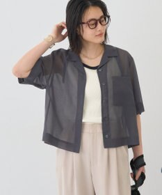 AMERICAN HOLIC シアーショート丈開襟シャツ