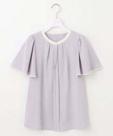 ANY SIS L 【洗える】2WAYバイカラーフレア ブラウス