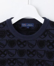 23区GOLF 【WOMEN】エンブレムジャガード ニット