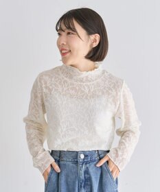 Green Parks レースハイネックプルオーバー