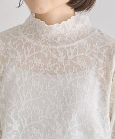 Green Parks レースハイネックプルオーバー