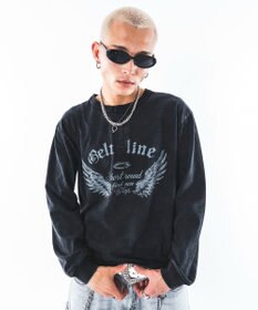 WEGO 【ユニセックス着用ITEM/MLサイズ展開】グラフィックヘンリーネックT(LS)