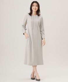 J.PRESS LADIES L 【セットアップ対応】ウールスムース タックディテール ワンピース