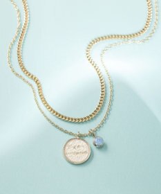 23区 カラーストーン コイン ネックレス