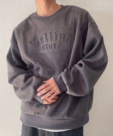 WEGO フェイクスウェードロゴプルオーバー