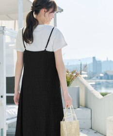Tiaclasse 【2点セット】変形プリーツキャミワンピース＆Tシャツ