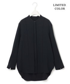 ICB 【WEB限定カラーあり・洗える】 ライトダブルクロス バンドカラーシャツ