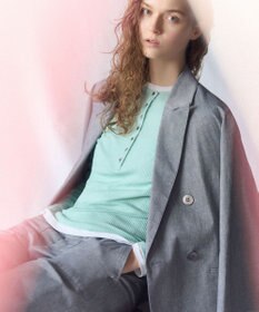 23区 L 【先行予約】スラブツイルストレッチ オーバーサイズ ダブルジャケット