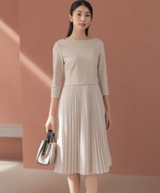 組曲 【KUMIKYOKU NAVY】ジャージーコンビプリーツ ワンピース