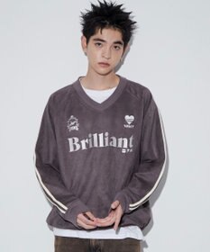 WEGO 【ユニセックス着用ITEM】フェイクスウェードグラフィックプルオーバー