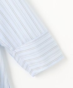 J.PRESS LADIES 【洗える】ランダムストライプ スタンドカラー  ブラウス