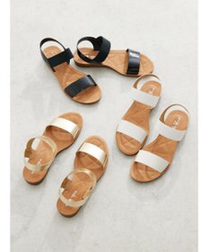 Green Parks ・ｒｉｃｈ　ｂｌｕｅ　ゴムストラップサンダル