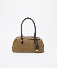 TOPKAPI 【TREASURE TOPKAPI】スエード エナメルコンビ ワイド ボストンバッグ チャーム付き