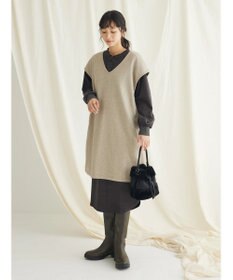 CRAFT STANDARD BOUTIQUE コーデュロイリブ付きワンピース