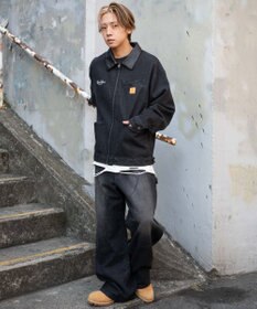 WEGO ワーカーズダブルニーデニムパンツ