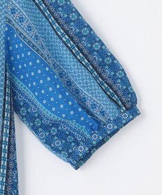 自由区 【洗える・XSサイズあり】オリエンタルモザイクプリント ワンピース