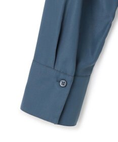 ICB 【洗える】 スパンローンプリーツ バンドカラーシャツ