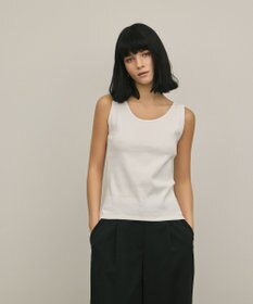 GRACE CONTINENTAL テレコノースリーブトップ