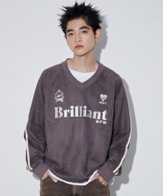 WEGO 【ユニセックス着用ITEM】フェイクスウェードグラフィックプルオーバー