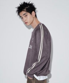 WEGO 【ユニセックス着用ITEM】フェイクスウェードグラフィックプルオーバー