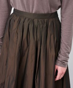 uncrave メモリータフタ フレアスカート