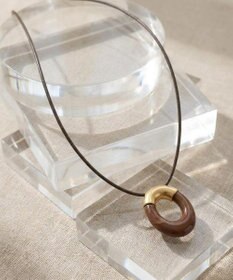 自由区 【長さ調節可・ワンポイントアイテム】アクリルメタルコンビ ネックレス