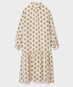 GRACE CONTINENTAL シルクモノグラムドレス