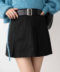 WEGO ベルト付チノプリーツスカパン