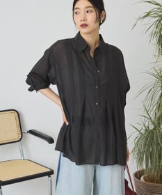 AMERICAN HOLIC ウエストタックシアーストライプシャツ