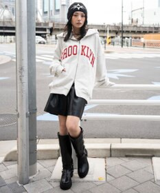 WEGO グラフィックBIGZIPパーカー