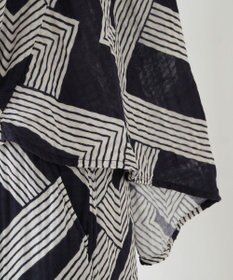 UCHINO クレープガーゼ ジオメトリックブラウス